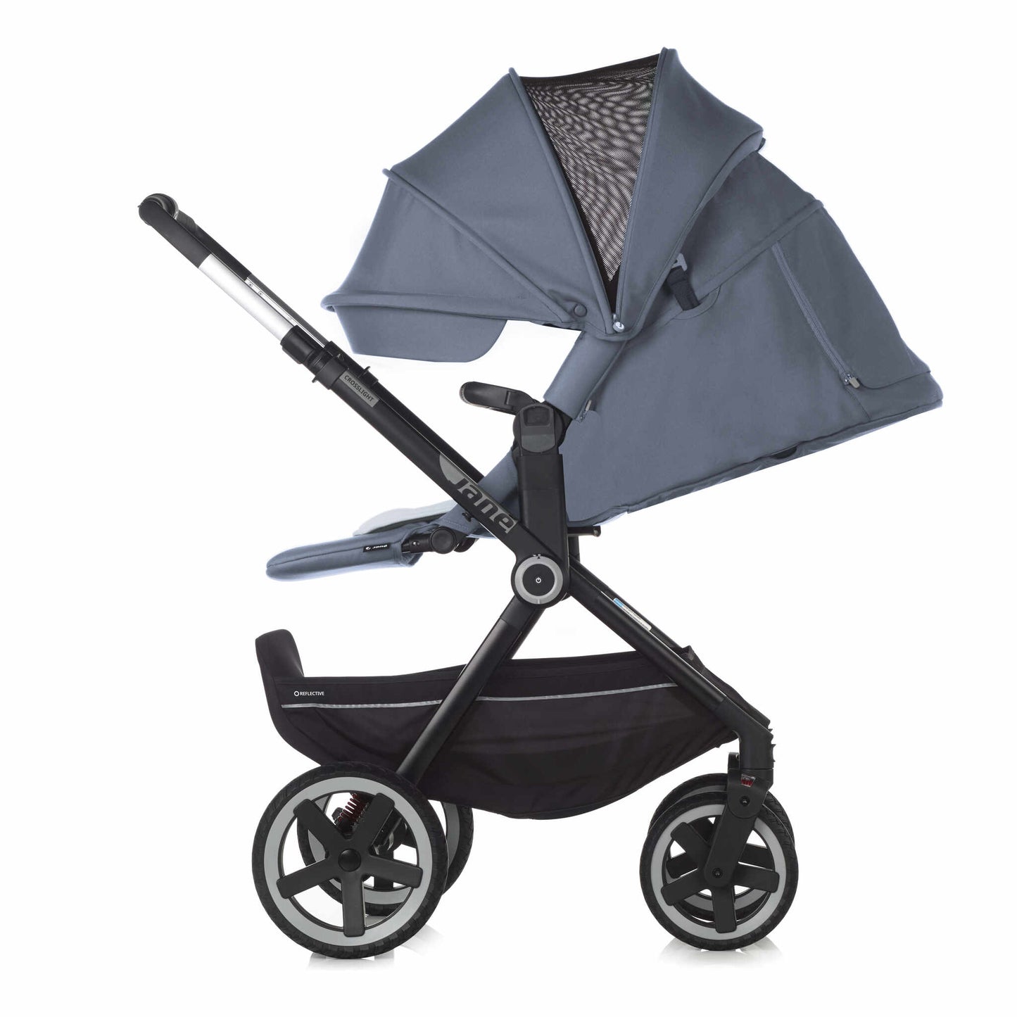 Crosslight-3-Pushchair-Reclined-Seal