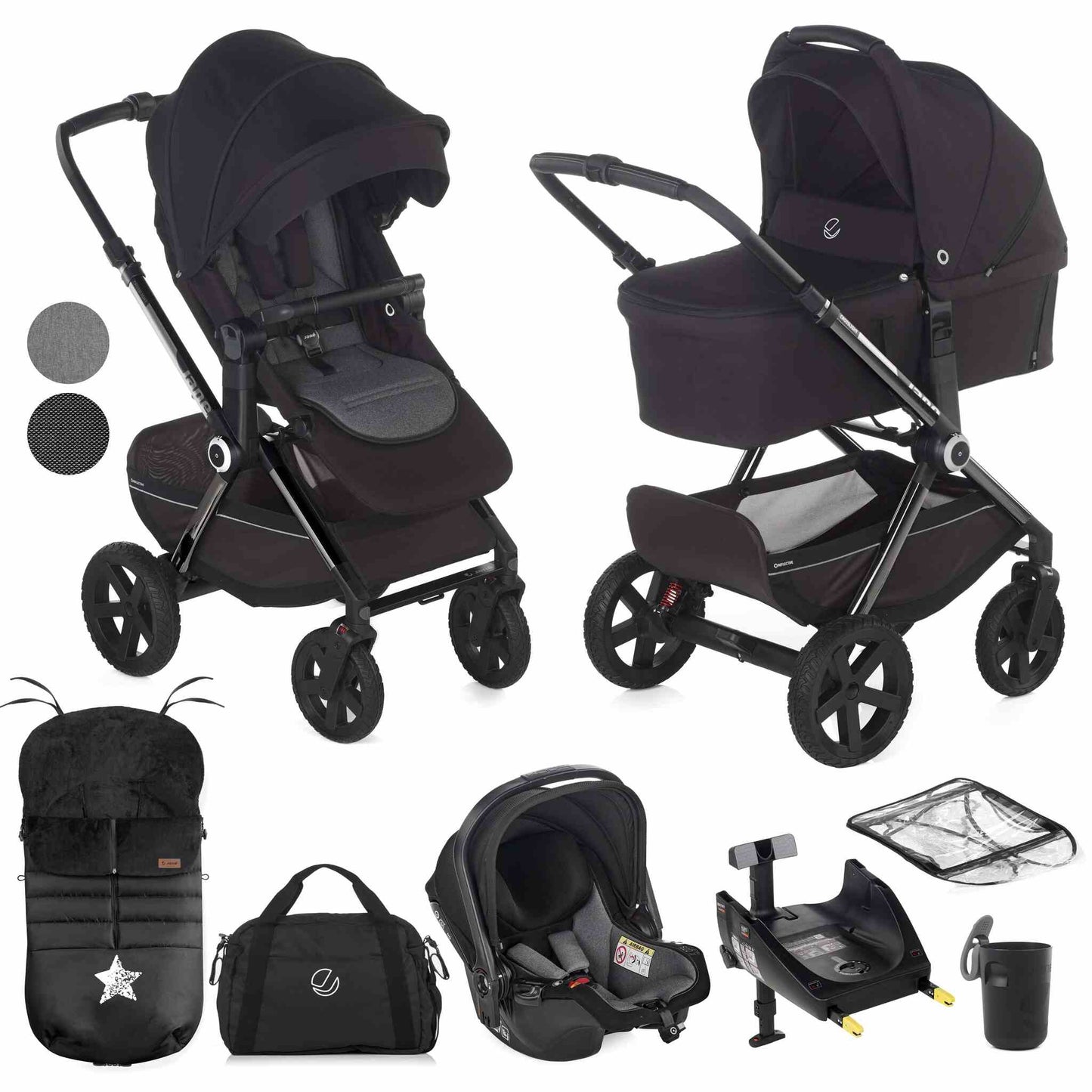 Crosslight-3-3in1-Travel-System-10piece-Black