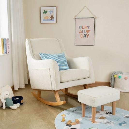 Ida-Nursing-Chair-with-stool-boucle-rocking-legs-white-side