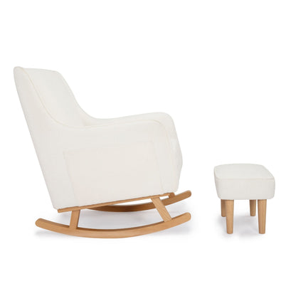 Ida-Nursing-Chair-with-stool-boucle-rocking-legs-white-side-white-background
