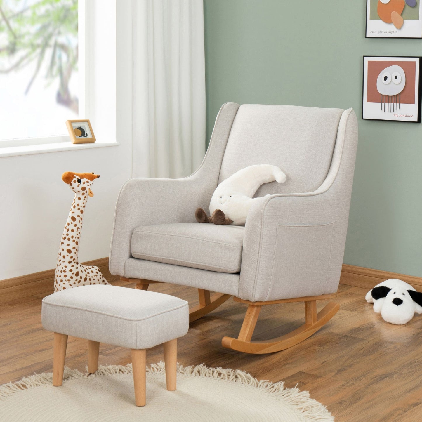 Ida-Nursing-Chair-with-stool-cashmere-rocking-legs-white-side