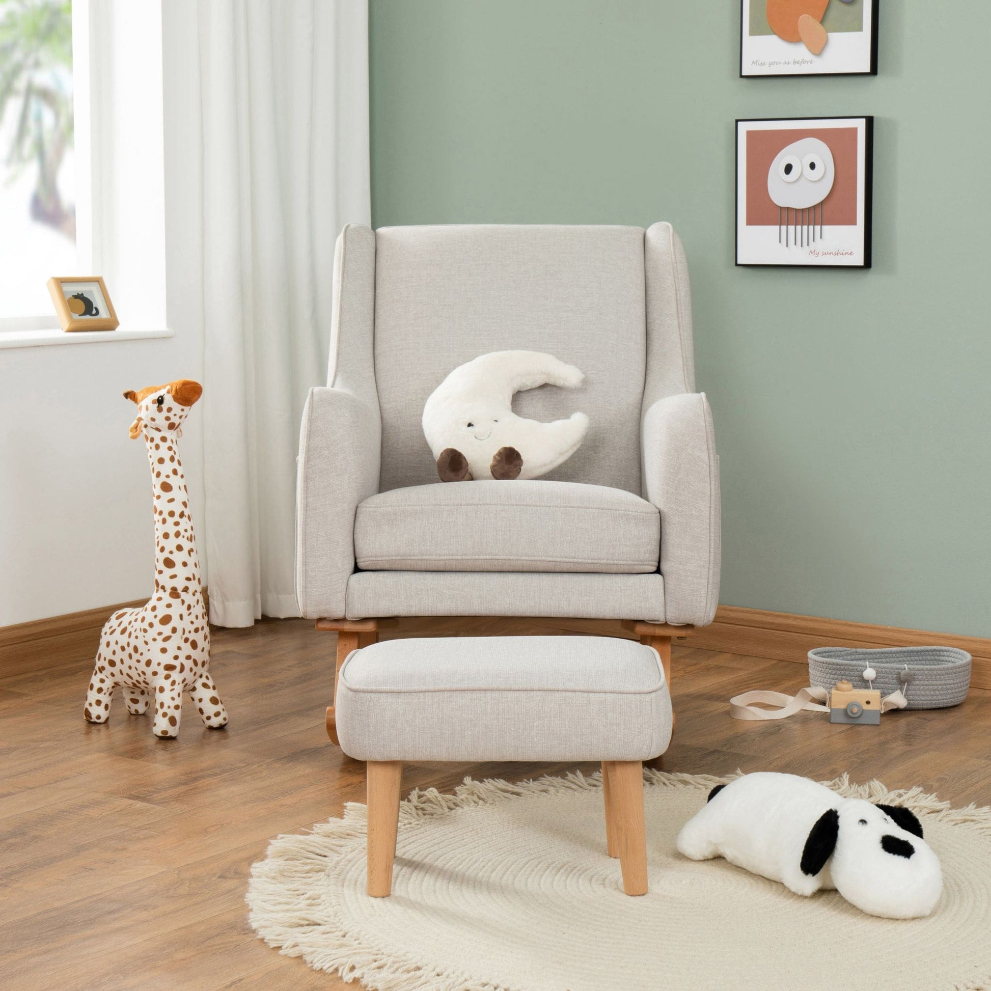 Ida-Nursing-Chair-with-stool-cashmere-rocking-legs-white-front
