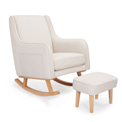Ida-Nursing-Chair-with-stool-ivory-rocking-legs-white-side-white-background
