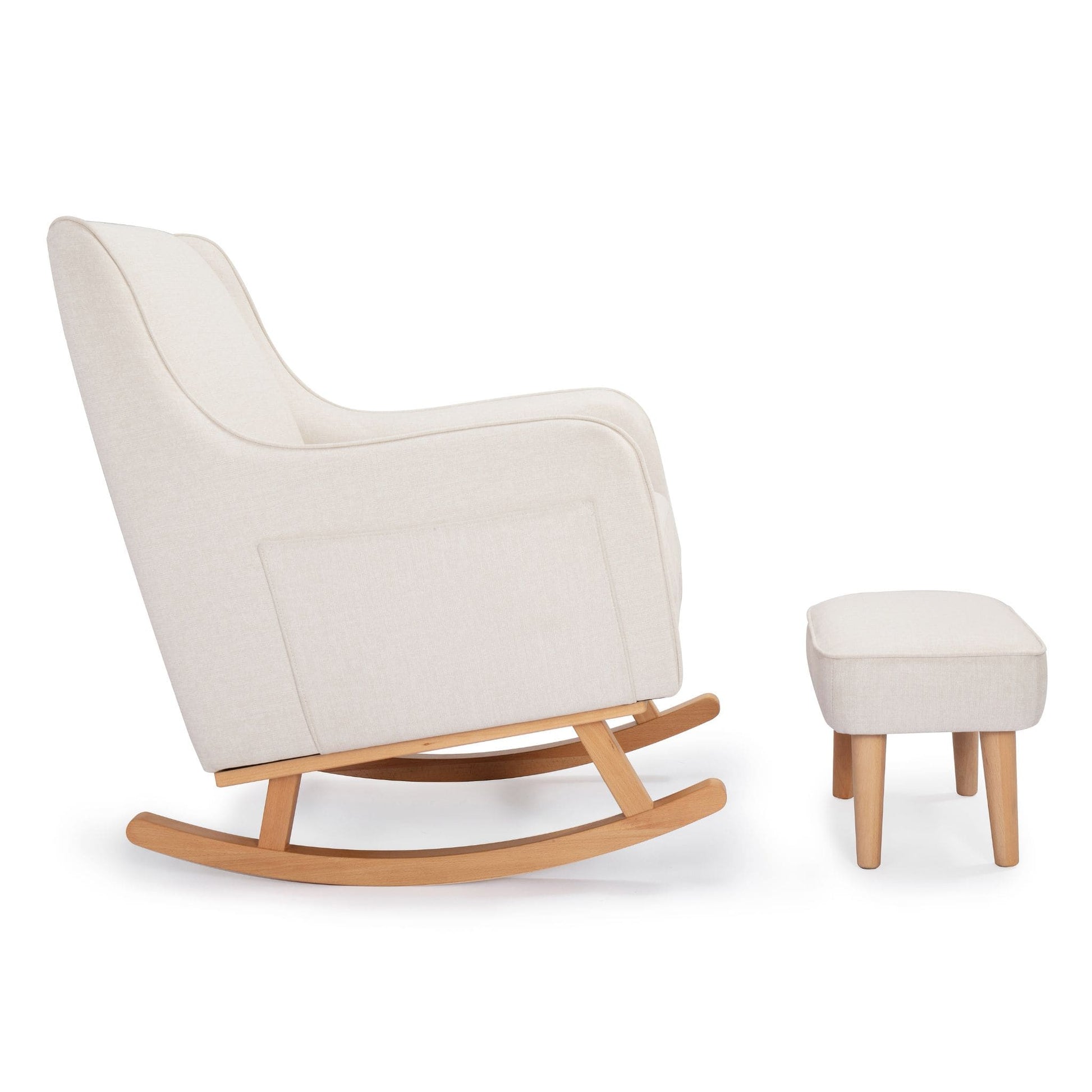Ida-Nursing-Chair-with-stool-ivory-rocking-legs-white-side-white-background