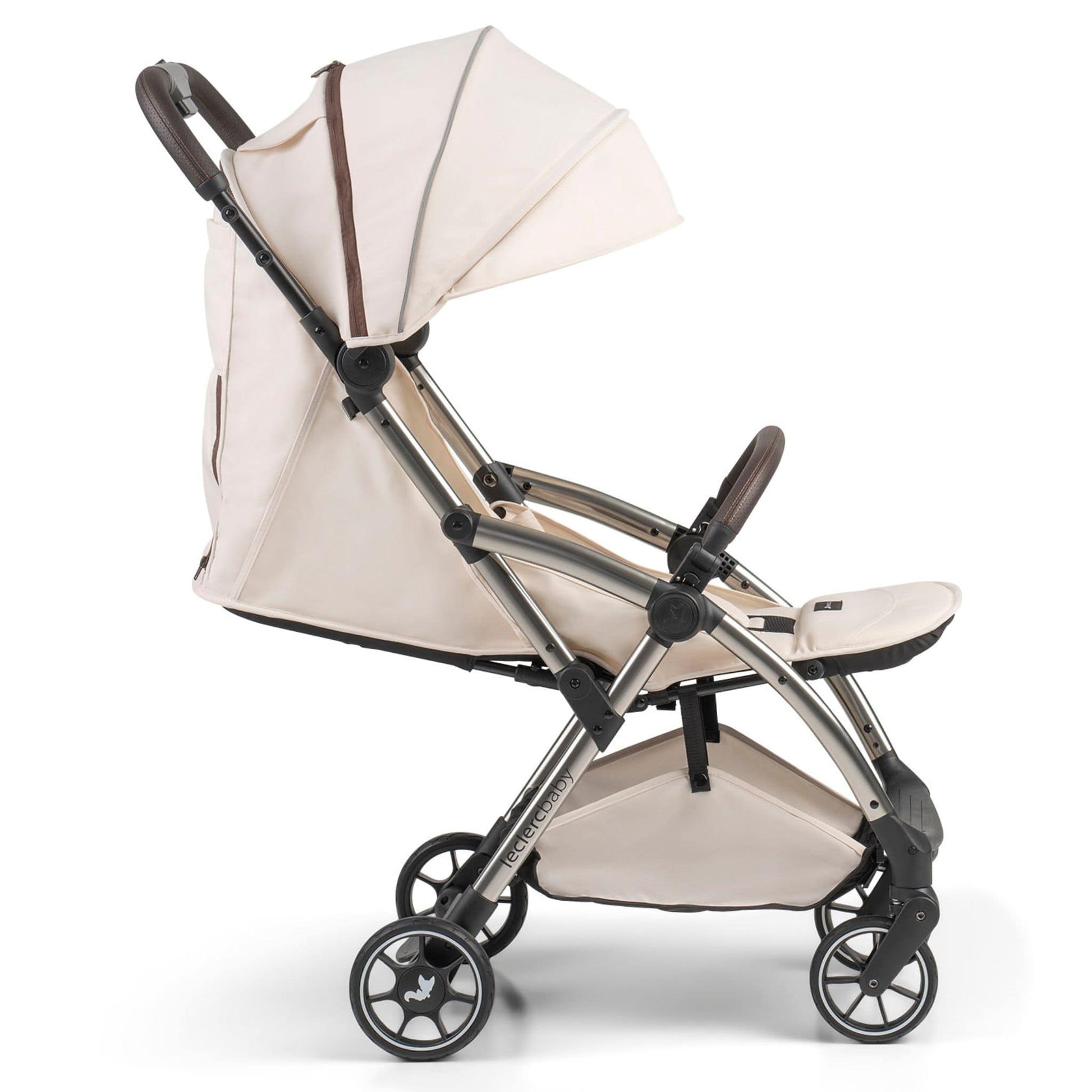 Leclerc-Baby-Influencer-Air-Stroller-cloudy-cream-side-reclined-12