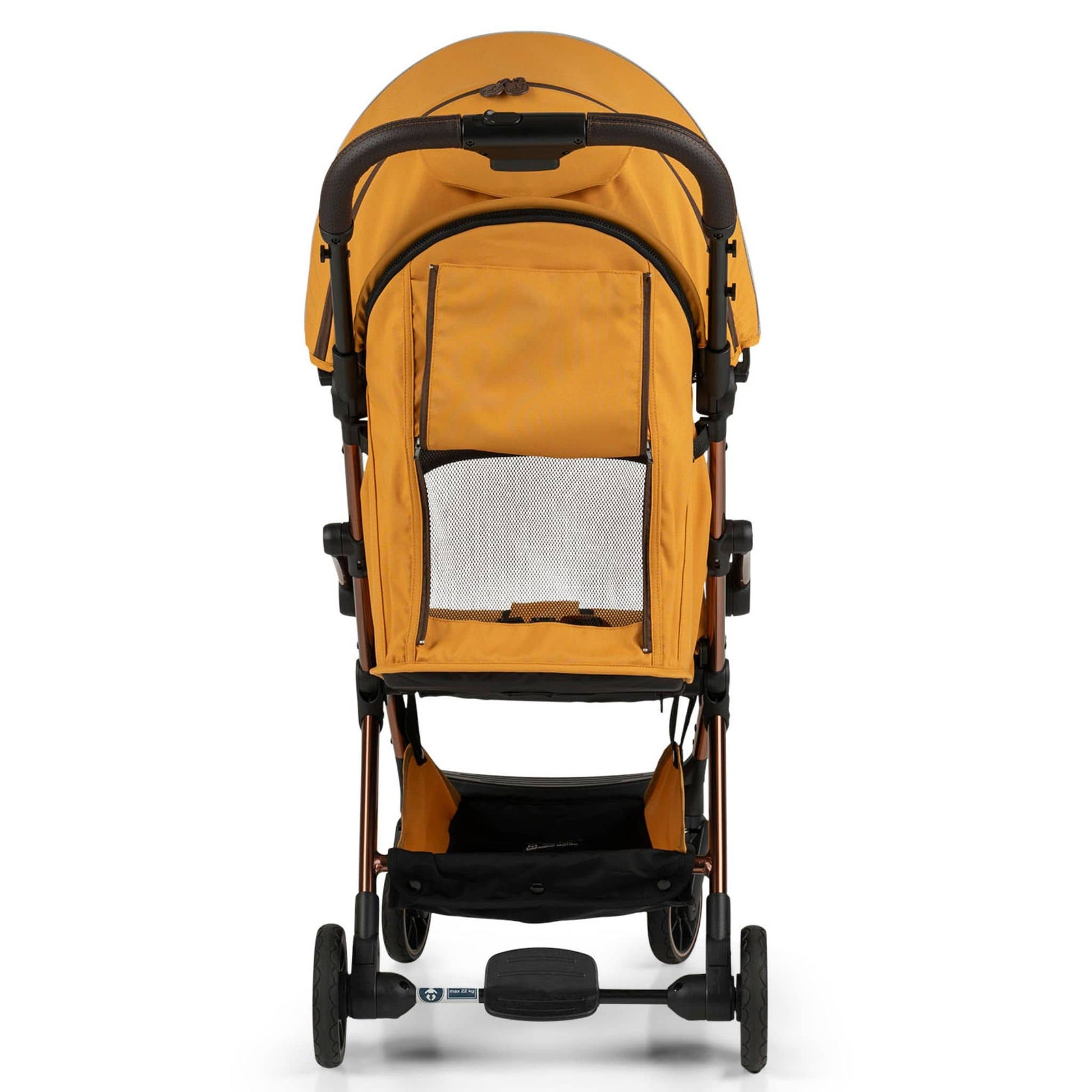 Leclerc-Baby-Influencer-Air-Stroller-golden-mustard-back-vent-1