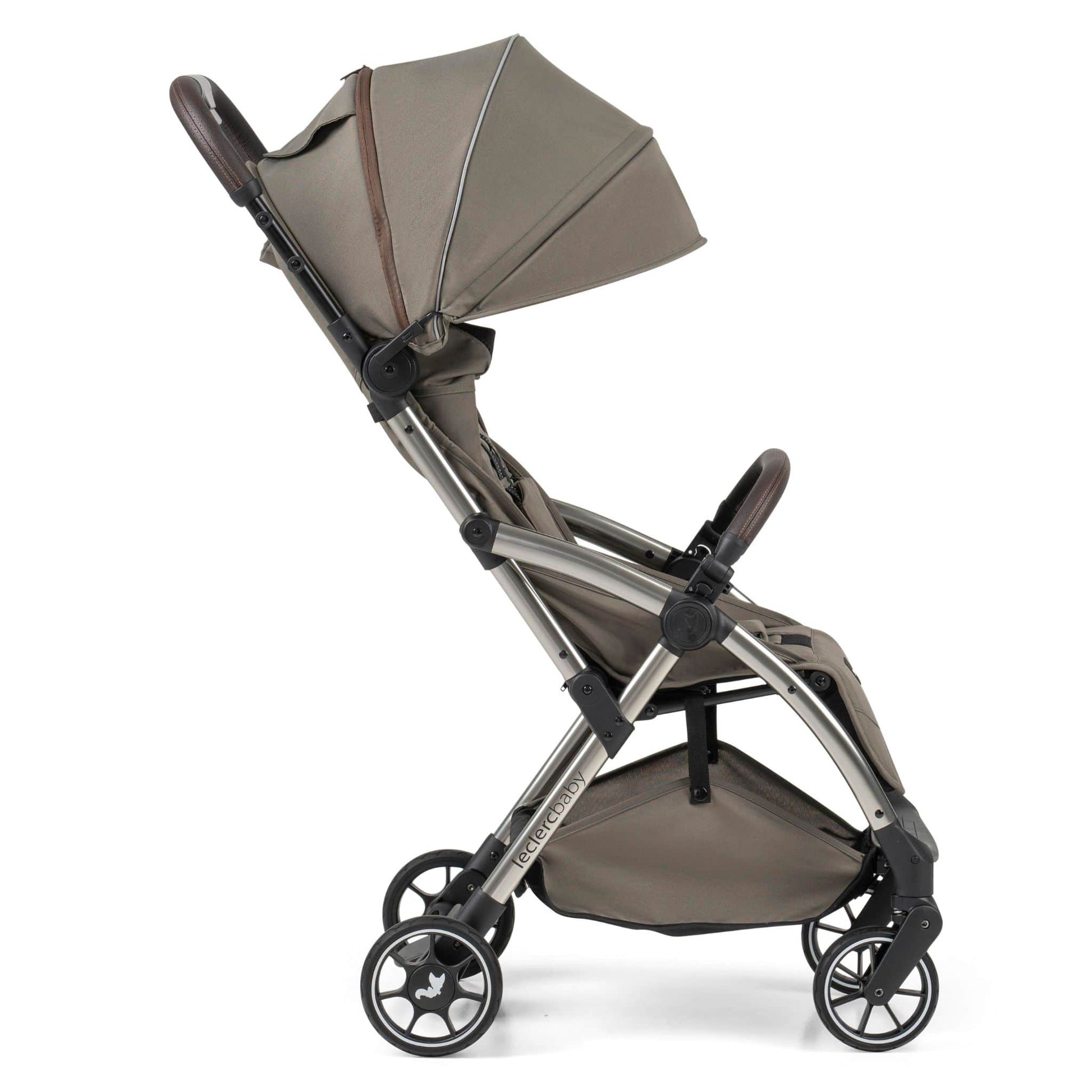 Leclerc-Baby-Influencer-Air-Stroller-olive-green-side-hood-10