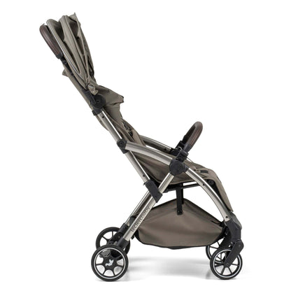 Leclerc-Baby-Influencer-Air-Stroller-olive-green-side-hood-up-11