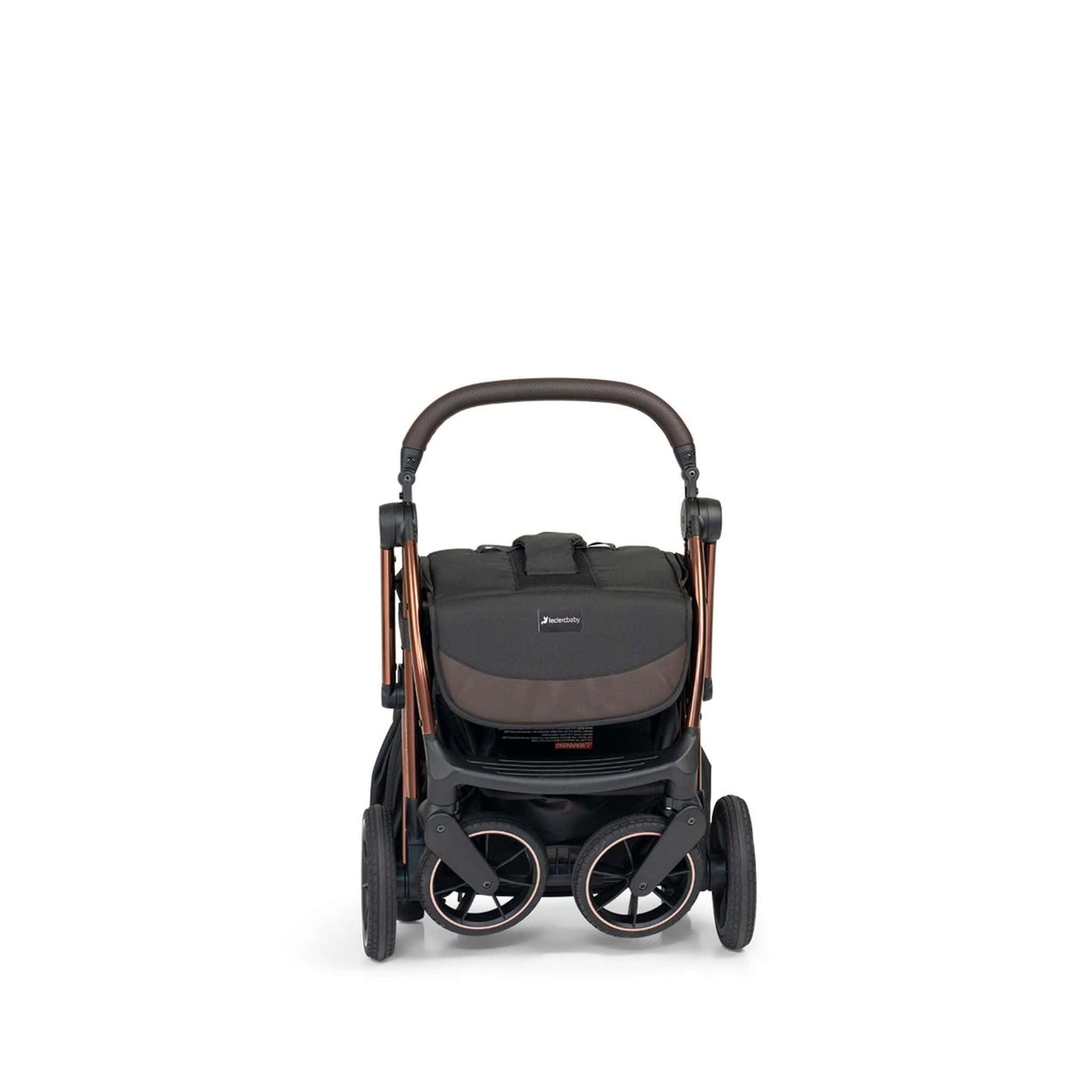 Leclerc-Baby-Influencer-XL-Stroller-black-brown-folded-4