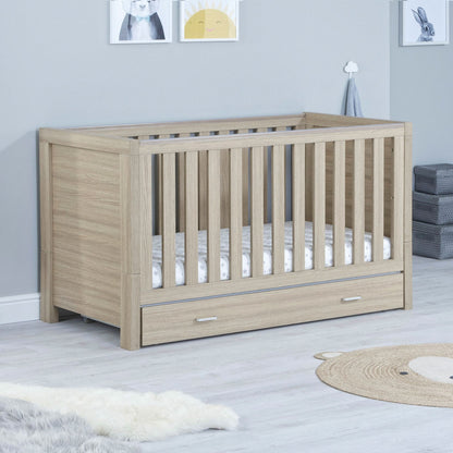 Luno-2-piece-room-set-with-drawer-oak-cotbed-side
