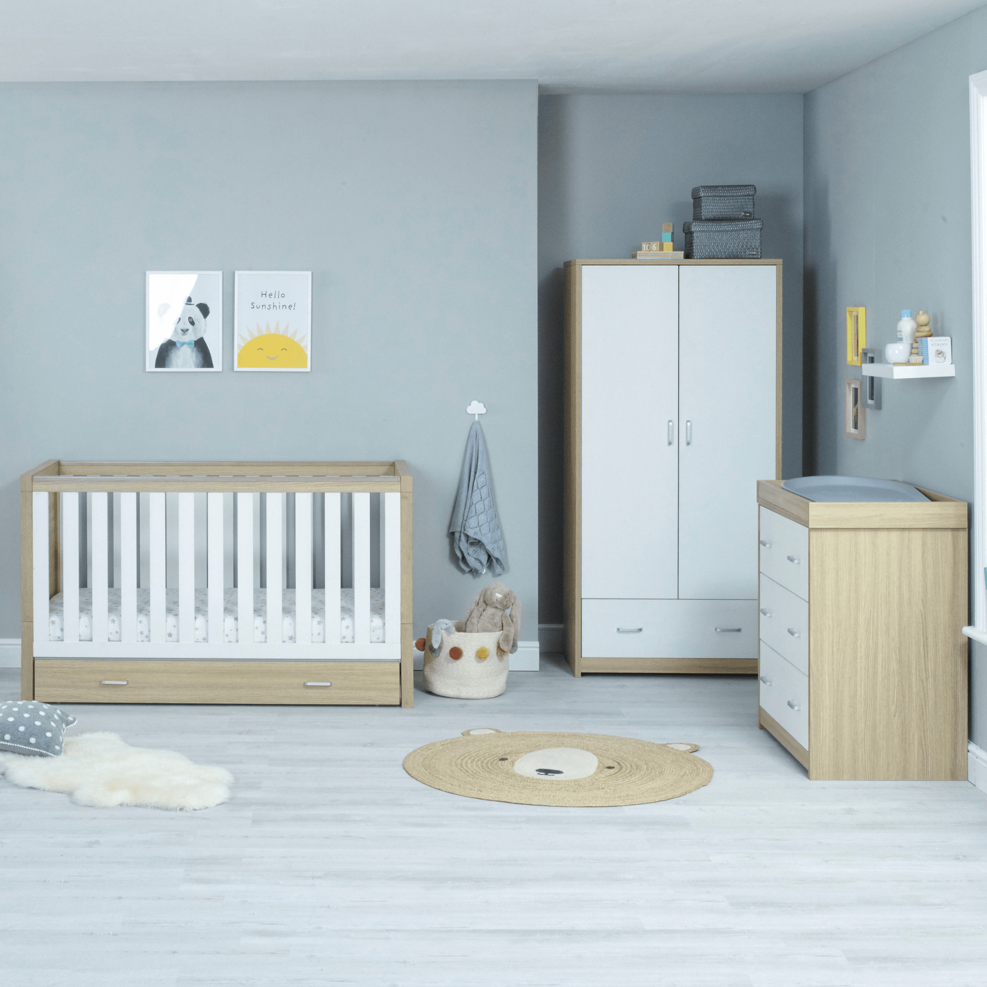 Luno-3-piece-nursery-set-with-drawer-on-cot-oak-white-includes-wardrobe-and-changer2