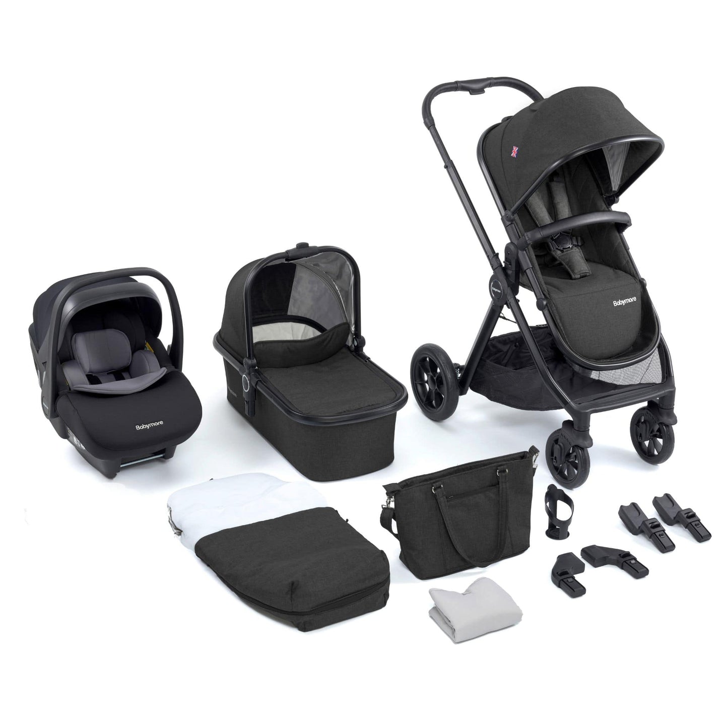 Memore 3 in 1 travel system no base black
