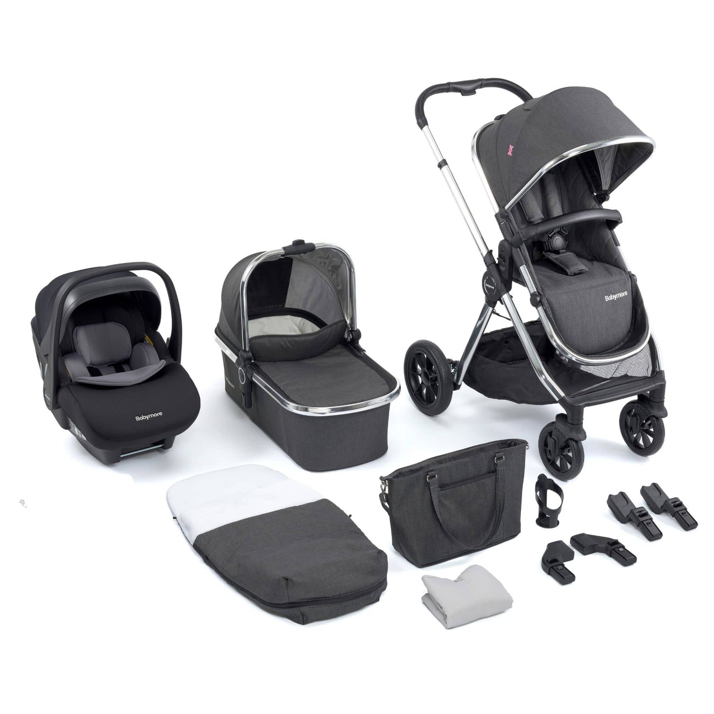 Memore 3 in 1 travel system no base chrome