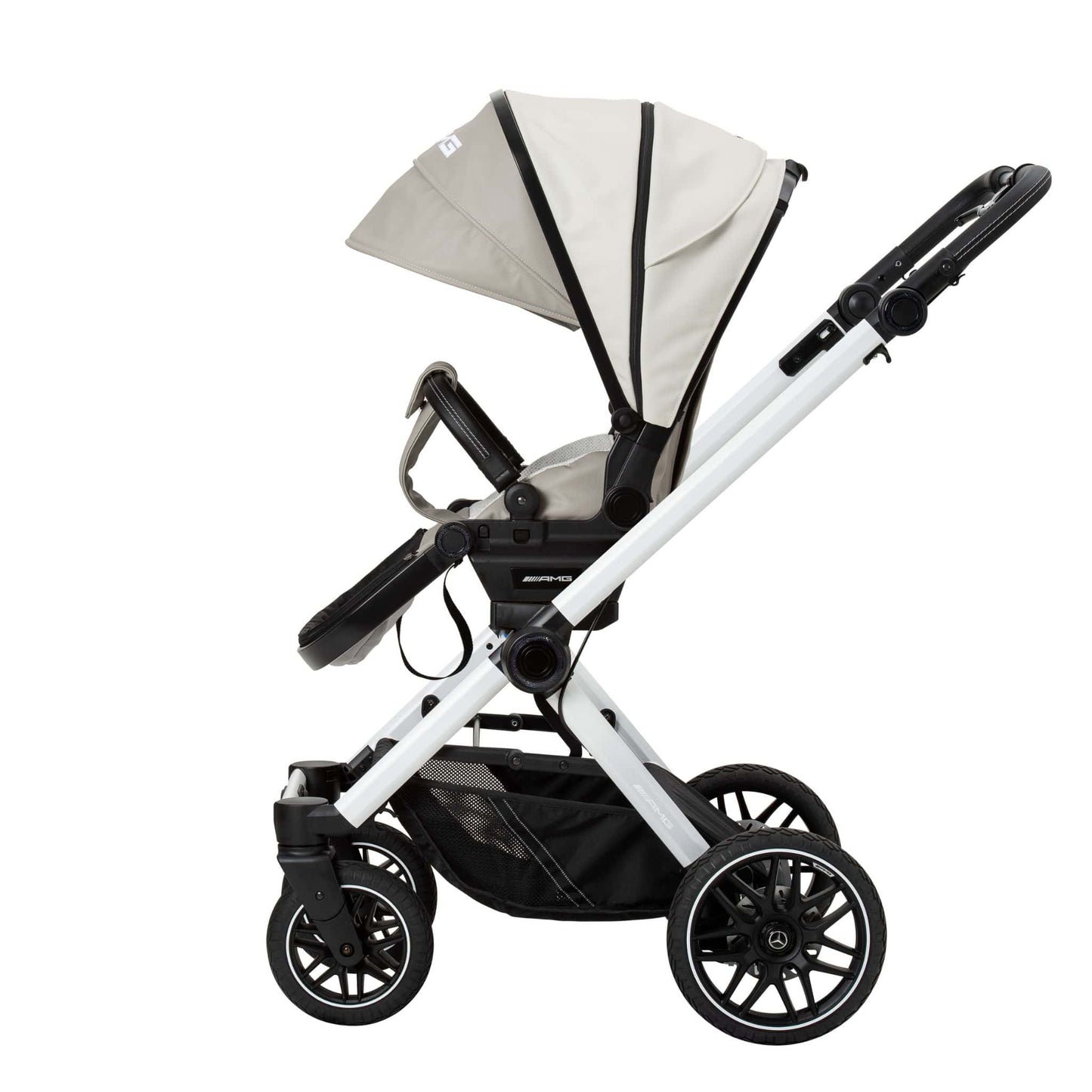 Mercedes_Baby_AMG_GT2_3-in-1_bright_light_white-coloured- pushchair_with-black-detail