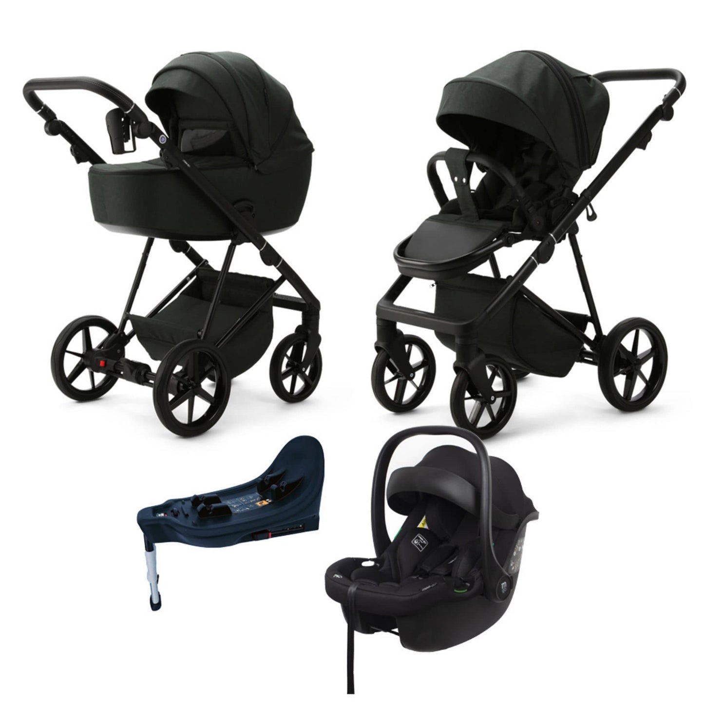 Mee-go Milano Evo 3-in-1 Travel System Racing Green