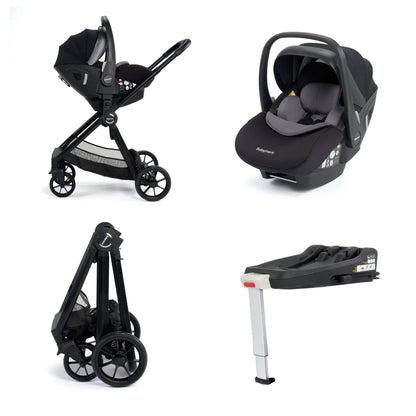 Babymore Mimi 3in1 pecan car seat travel system black