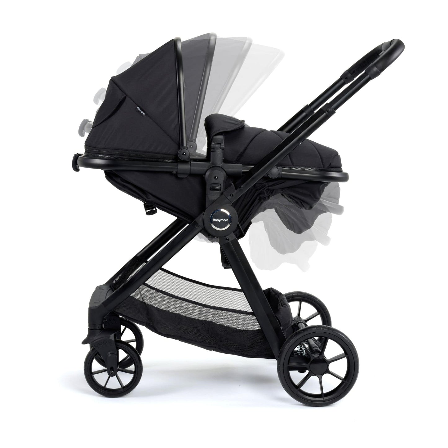 Babymore Mimi 3in1 pecan car seat travel system black