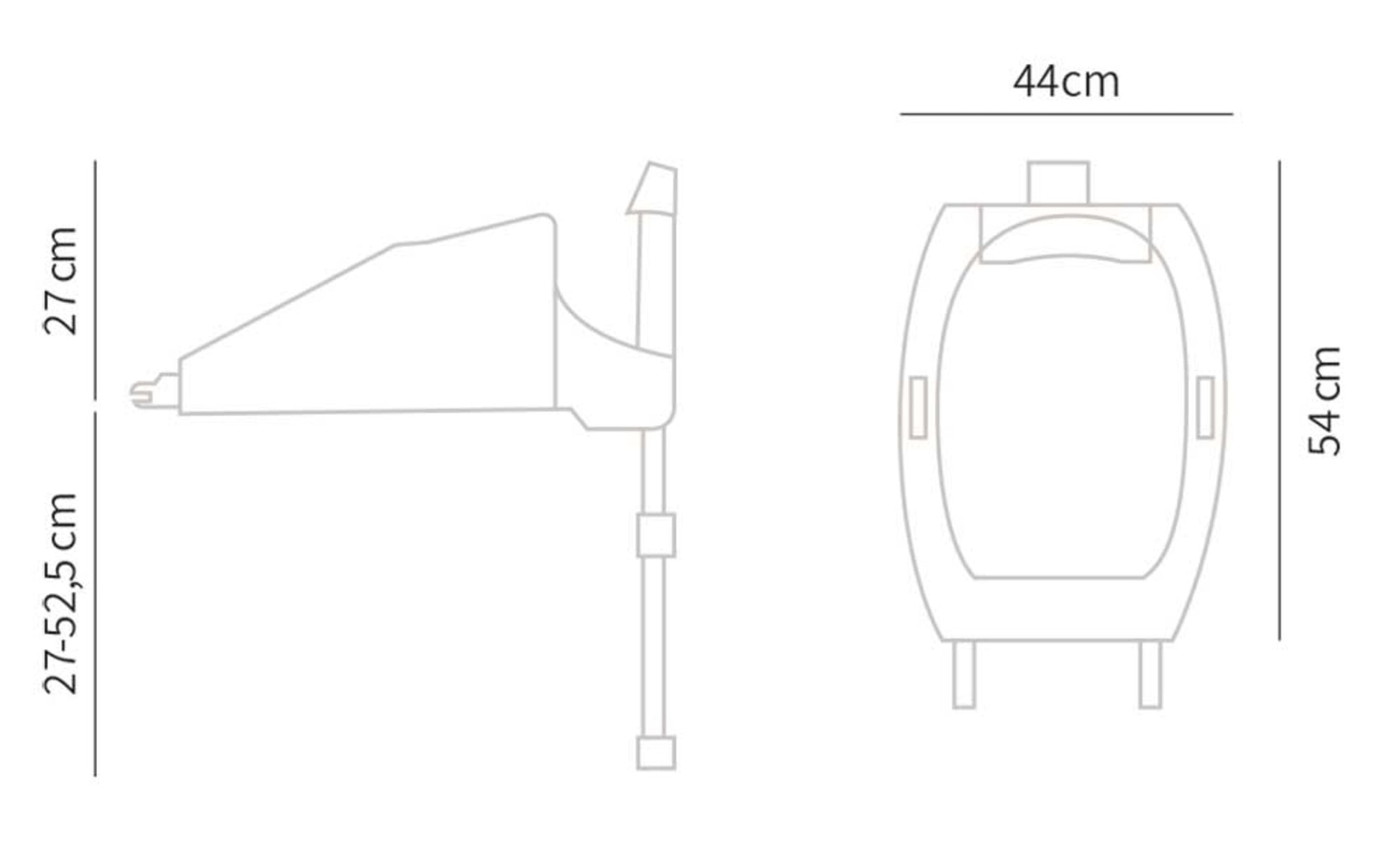 Iplatform-Comfy-Isofix-Car-Seat-Base-graphic showing dimensions