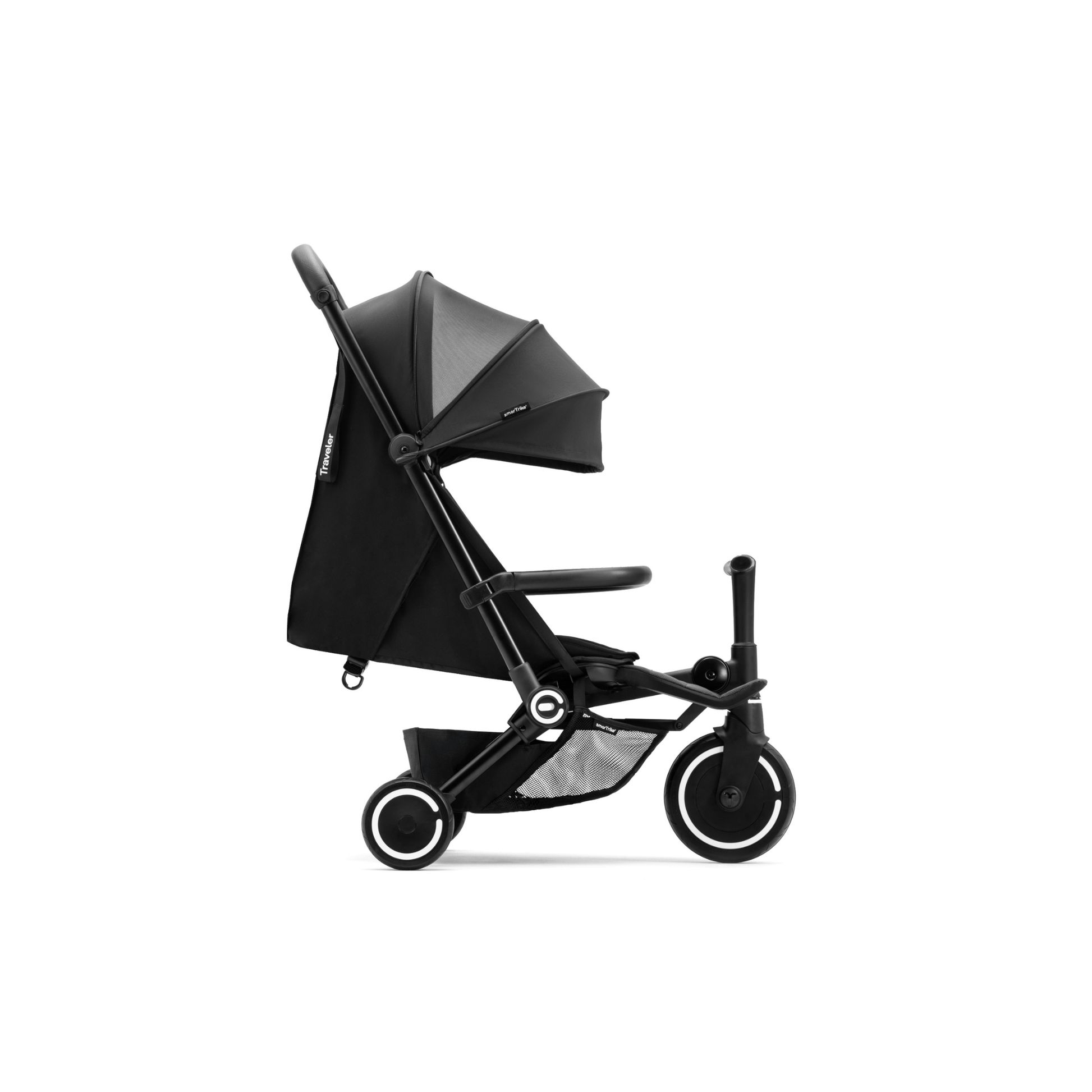 smarTrike-Stroller-with-handlebars-hood-up-side-facing-reclined-seat-onyx-black