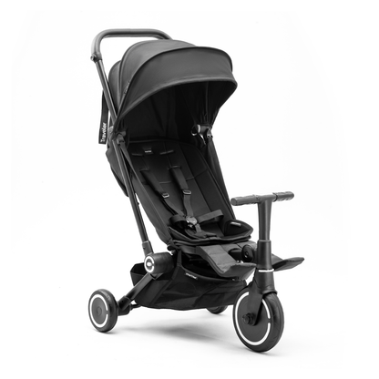 smarTrike-Stroller-with-handlebars-hood-up-front-facing-onyx-black